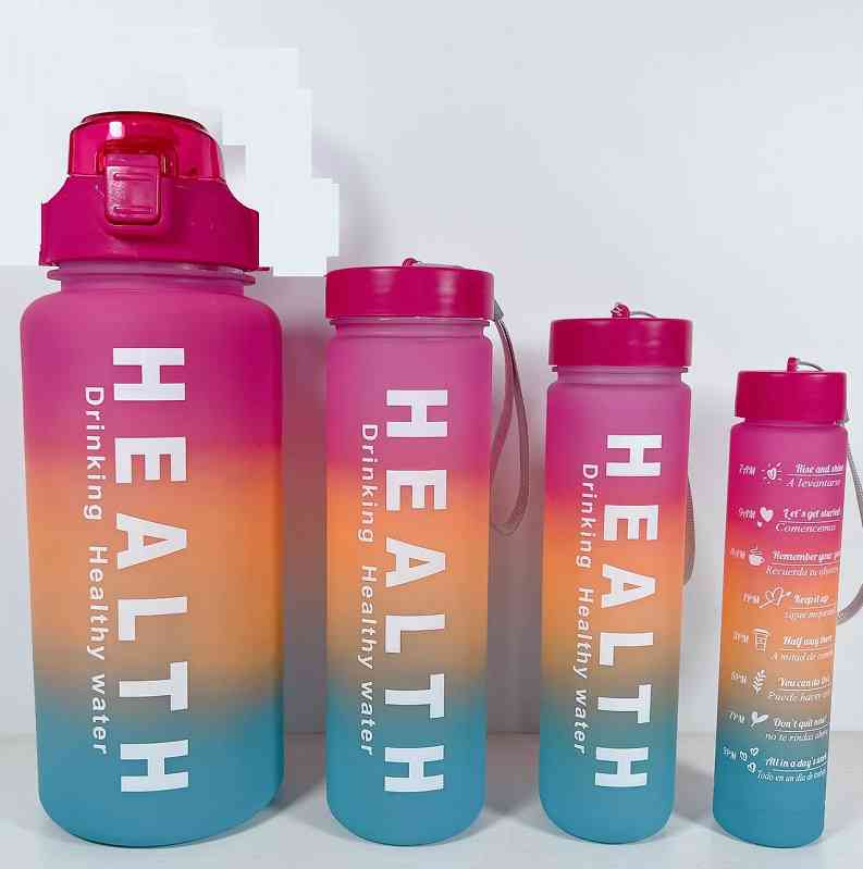 4 In 1 Multicolor Water Bottle